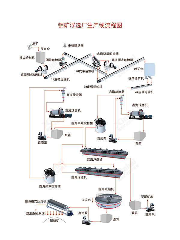 鉬礦選礦工藝流程